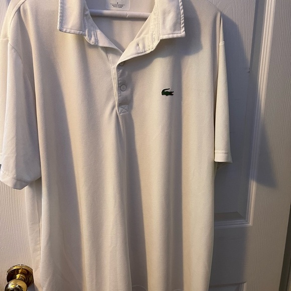 Lacoste Sport Short Sleeve Polo Shirt White Men's 8 - Picture 1 of 4